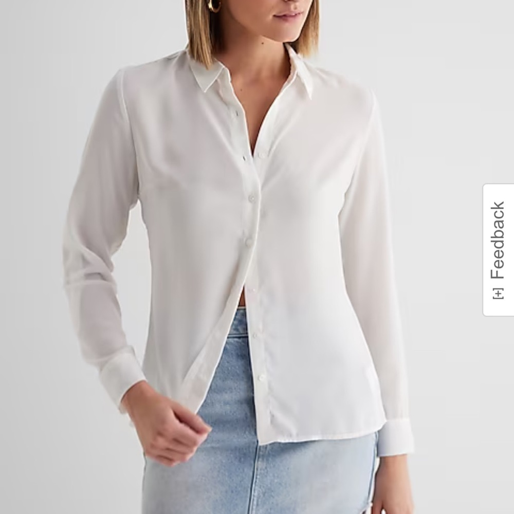 Express Slim Convertible Sleeve Portofino Shirt size Large